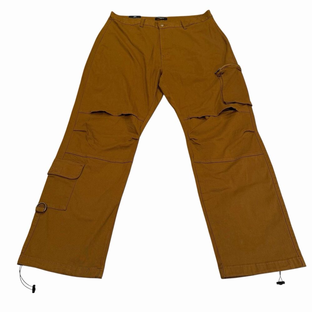 American Bazi Women's Cargo Pants Twill Joggers Stretch DK Wheat 3X RJJ-2876P
